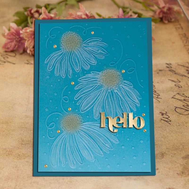 FUGUT 3-D Embossing Folder for Card Making - Plastic Textured Template for DIY Scrapbooking, Paper Crafting and Handmade Art Supplies (3D Daisy Flowers 5.8 x 4.1 in) - Image 4